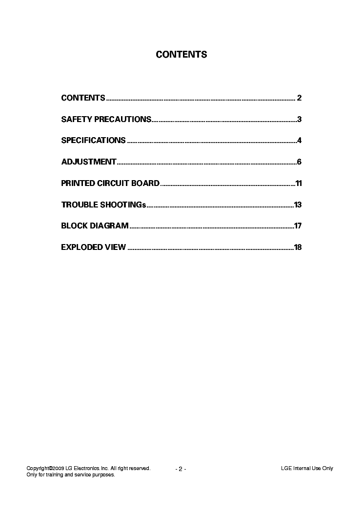 LG 21FD1AL[RB][RG][RLG][RLX] CHASSIS MC-059A service manual (2nd page)
